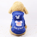 Cartoon Print Pet Dog Clothes Winter Warm Dog coat